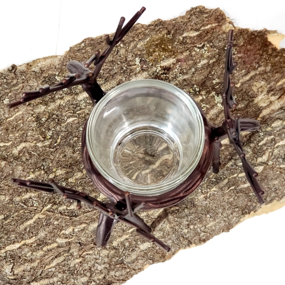 Yankee Candle Rustic Metal 3 Reindeer Buck Deer Votive Candle Holder Holiday EUC - Picture 3 of 7